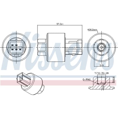 Drukschakelaar, airconditioning NISSENS 301019