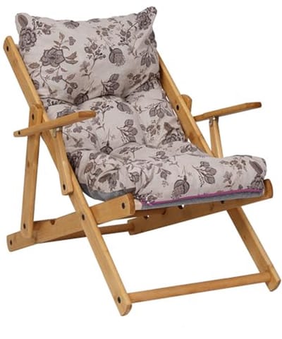 Opvouwbare Relaxstoel van Hout met Verstelbare Posities - Ideaal voor Tuin en Balkon