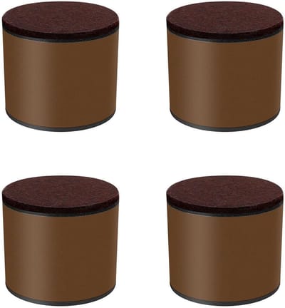 4-delige verstelbare bedframestaanders - meubelpootbeschermers en tafel- en bedvoethoezen (bruin 5.2)