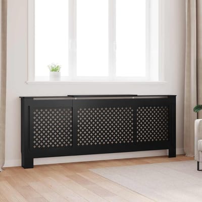 vidaXL Radiatorombouw 205 cm MDF zwart