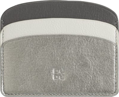 DuDu Boracay Kredietkaart etui Leer 10 cm - 4 Sleuven - silber