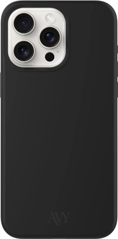 AVY Hoesje geschikt voor Apple iPhone 15 Pro Max | Compatibel met MagSafe | Back Cover | Liquid Silicone | Comfortabel in de Hand | Zwart