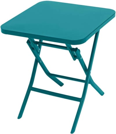 Klaptafel - Bijzettafel - Buiten Zitten - Eenvoudig Opvouwbaar - 40x40 cm - Blauw