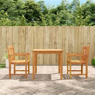vidaXL - 3-delige - Tuinset - massief - acaciahout