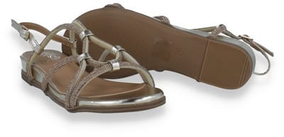 Double Heart Dames Sandaal | Goud | Maat: 39