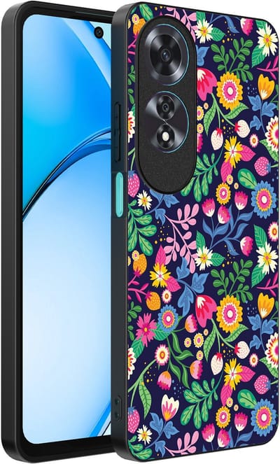 Smartphonica Telefoonhoesje Geschikt voor Oppo A60 met bloemen opdruk - TPU backcover case flower design geschikt voor Oppo A60