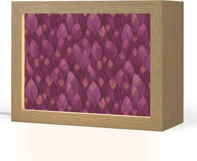 Tafellamp 20x15 cm - LED lamp - Bladeren - Patroon - Burgundy - Decoratieve tafellampen - Dimbaar - Tafellampje slaapkamer - Woonkamer binnen