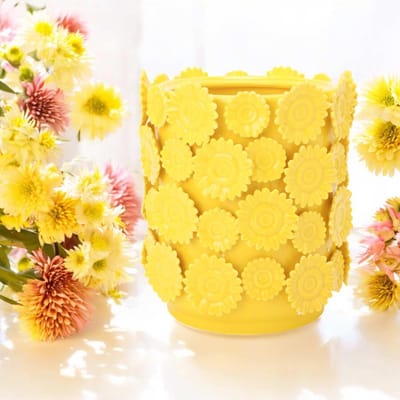 House of Nature Vaas Sunny Side Up geel 21cm