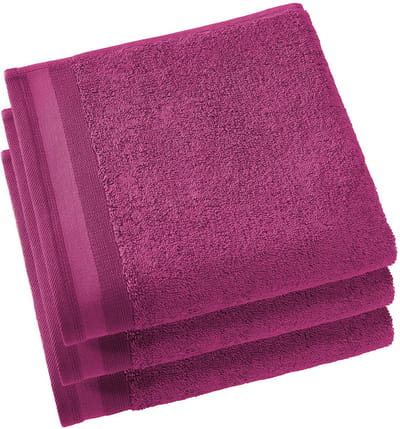 De Witte Lietaer Handdoeken Contessa, Magenta - 50 x 100 cm - 3 stuks - Katoen