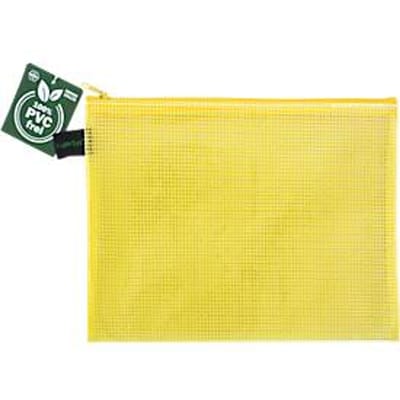 Ritssluiting FolderSys, dikte 0,20 mm, A5, B 254 x H 200 mm, PVC-vrije folie, geel-transparant
