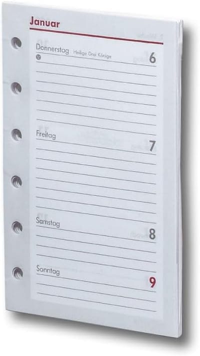 Agenda Vulling Pocket A7 2021 - Weekoverzicht Per 2 Pagina's