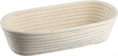 AHD®Rijsmand - Rijsmandje Broodbakken - Banneton - Rijsmandje Ovaal - Beige - 7cm x 15cm x 7cm