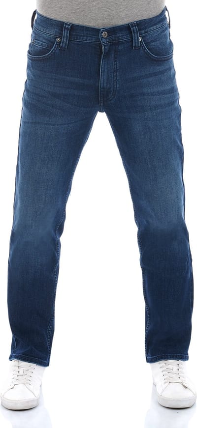 Mustang Heren Jeans Broeken Tramper regular/straight Fit Blauw Volwassenen Denim Jeansbroek
