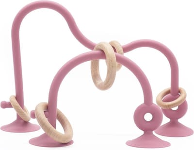 KimDo - Kinderstoel speelgoed met zuignap - Roze - Speeltje - Baby - Educatief - Montessori - Doolhof - Bijtring - Bijtspeelgoed