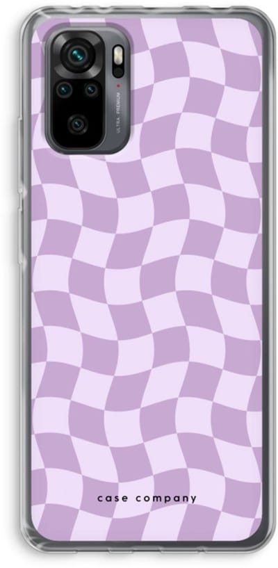 Case Company® - Hoesje geschikt voor Xiaomi Redmi Note 10 Pro hoesje - Grid Paars - Soft Cover Telefoonhoesje - Bescherming aan alle Kanten en Schermrand