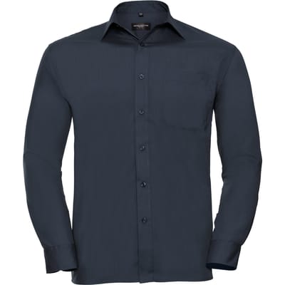 Russell Collectie Herenshirt met lange mouwen (Franse marine)