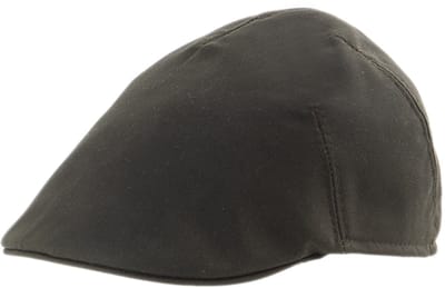 Waxpet Flatcap gewaxte katoenen pet bruin maat 59