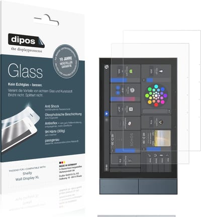 dipos – 2x Matte Pantserfolie geschikt voor Shelly Wall Display XL | 9H Screenprotector