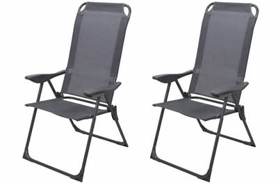 MaxxGarden Campingstoel - Verstelbaar - Aluminium - Zwart