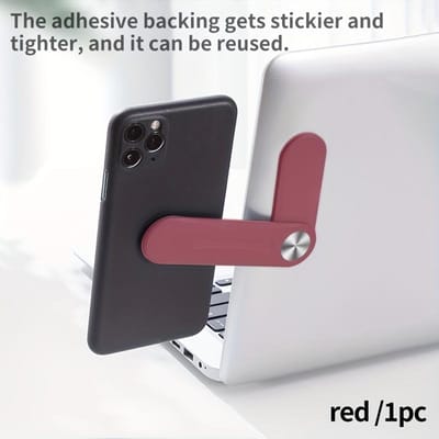 Support Magnétique d'Extension pour Ordinateur Portable avec Interconnectivité Double Écran - Support de Téléphone Portable pour un Travail de Bureau Efficace, Compatible avec Bureau rouge