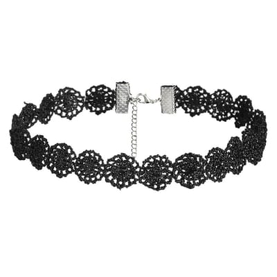 Jomide Choker Flower Kant - Zwart