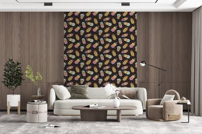 Behang - Fotobehang Patronen - Baard - Gezicht - Jongens - Kinderen - Kids - Breedte 165 cm x hoogte 220 cm