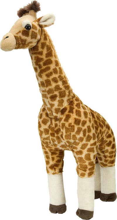 Wild Republic Pluche giraf knuffel - staand - 63 cm - Giraffen safari knuffels