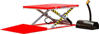 Elektro-hydraulische schaarheftafel oprijplaat 1000kg 230V tafel 1450 x 1140mm MW Tools TPSL1171