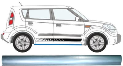 Reparatie dorpel voor Kia Soul 2008-2013 / Links = Rechts (symmetrisch)