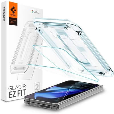 Spigen Screen Protector Geschikt voor Google Pixel 9 Pro Fold - EZ Fit GLAS.tR - 9H Tempered Glass - Case Friendly - Gemakkelijke Installatie - 2-Pack