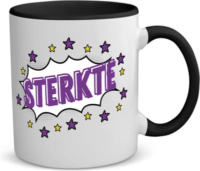 Akyol - sterkte koffiemok - theemok - zwart - Beterschap - motivatie - beterschap cadeau - kado - moeilijke tijd - 350 ML inhoud