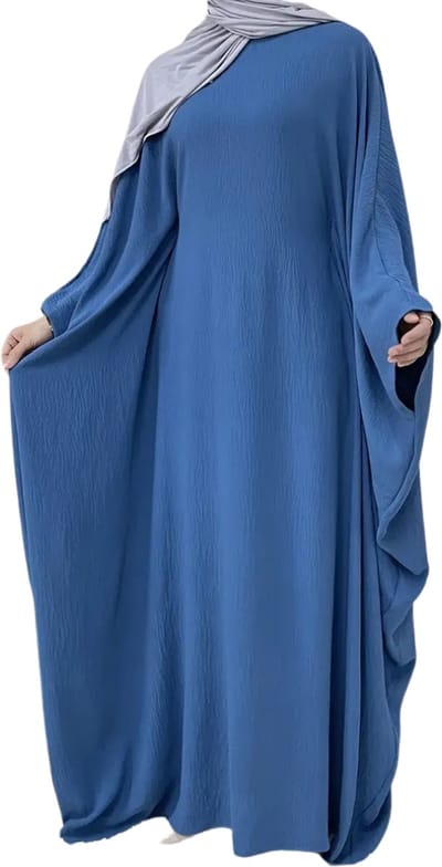 Nivard Islamitische Kleding - Djellaba Dames - Moslim Kleding - Arabisch Dames Kaftan - Alhamdulillah - Koningsblauw