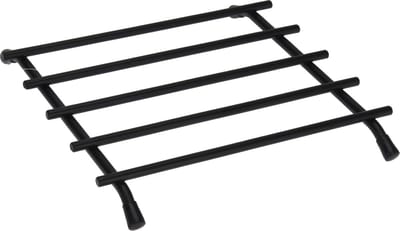 Bellatio design Pannenonderzetter - zwart - metaal - 20 x 20 cm - ovenschaal onderzetter