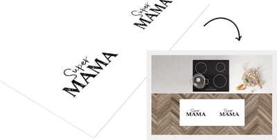 Keukenloper - Loper keuken - Spreuken - Super mama - Quotes - Mama - 120x50 cm - Keukenloper vinyl