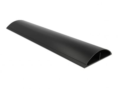 Kunststof kabelgoot half-rond met zelfklevende plakstrip - 100 x 11,9 cm / zwart