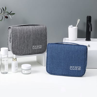 TIN-IN - Handige toilettas - Toilettas voor op reis - Grijs