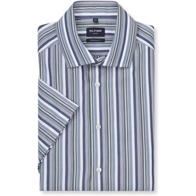 OLYMP Luxor Overhemd, Modern Fit, Global Kent, Marineblauw