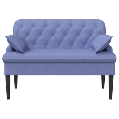 vidaXL - Lovingseat - met - knoopge - tuft - Jeans - Blauw - 111 - x - 68 - x - 80 - cm - Stof