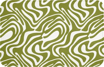 Badmat 80x50 cm - Antislip - Lijnpatroon - Groen - Organisch - Badmatten voor badkamer - Badkamermat - Douchemat - Badkamer mat