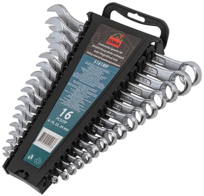 ISMA IS-5161MP Serie - Ringsleutelset - 6-24 mm - 16-delig - Chroom-vanadiumstaal