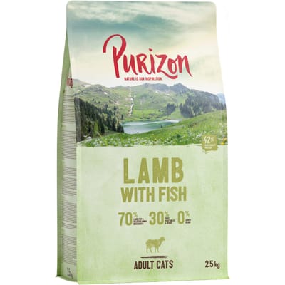2.5kg Adult lam & Vis Purizon Cat graanvrij droogvoer voor katten