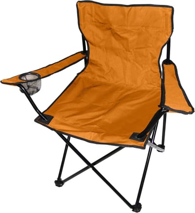 Vissersstoel Campingstoel - Vouwstoel Regisseursstoel - Buiten Ontspannen - Inclusief Bekerhouder Tas - 81 x 46 x 80 cm - Oranje