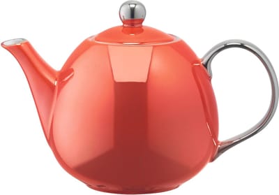 L.S.A. Polka Theepot - Porselein - 750 ml - Oranje metallic