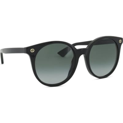 Lunettes de soleil Gucci Lunettes de soleil ovales noires Lunettes de soleil pour femmes GG0091S001 Dust Bag+Eyeglass Case (Random Color)