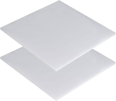 Kunststof Platen - Nylon Platen - Onderdelen Maken - Hoge Slijtvastheid - 200x200mm 6mm - Wit