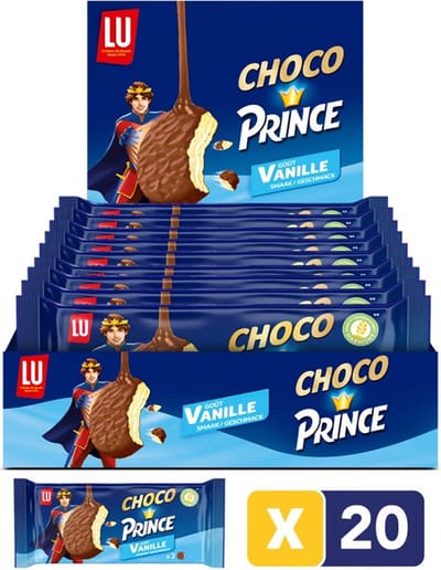 Choco Prince vanille duo - gevulde koeken met vanille - 57g x 20