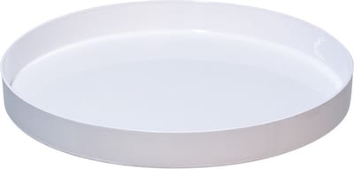 Othmar Decorations Dienblad/kaarsenplateau - wit - D27 cm - kunststof - rond