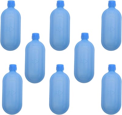 Herbruikbare Ijskoelpacks - Vriesblokken Koeltas - Langdurige Koeling - IJskristal Ontwerp - 8 Delige Set - Blauw
