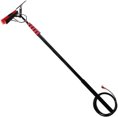 Raamreinigingsset - Schoonmaakstang - Ramen Wassen - 3-in-1 Systeem - Tot 12 meter - Grijs