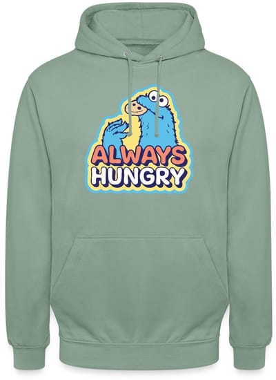 Sesamstraat Koekiemonster Altijd Hongerig Hoodie Unisex